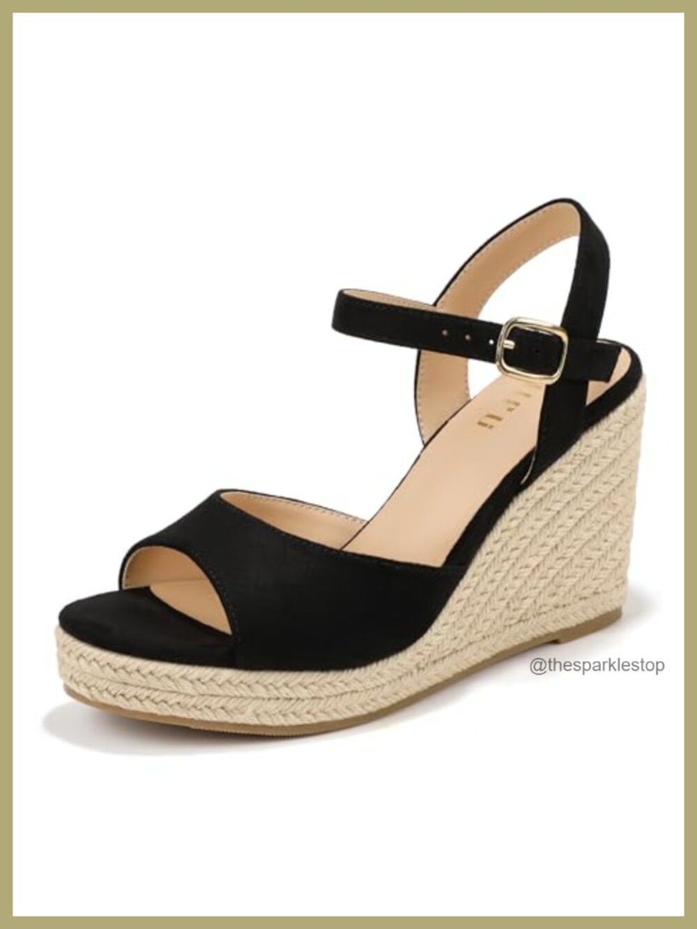 IDIFU IN4 Espadrilles Wedges Sandals for Women Platform Peep Open Toe Slingback - Picture 1 of 6